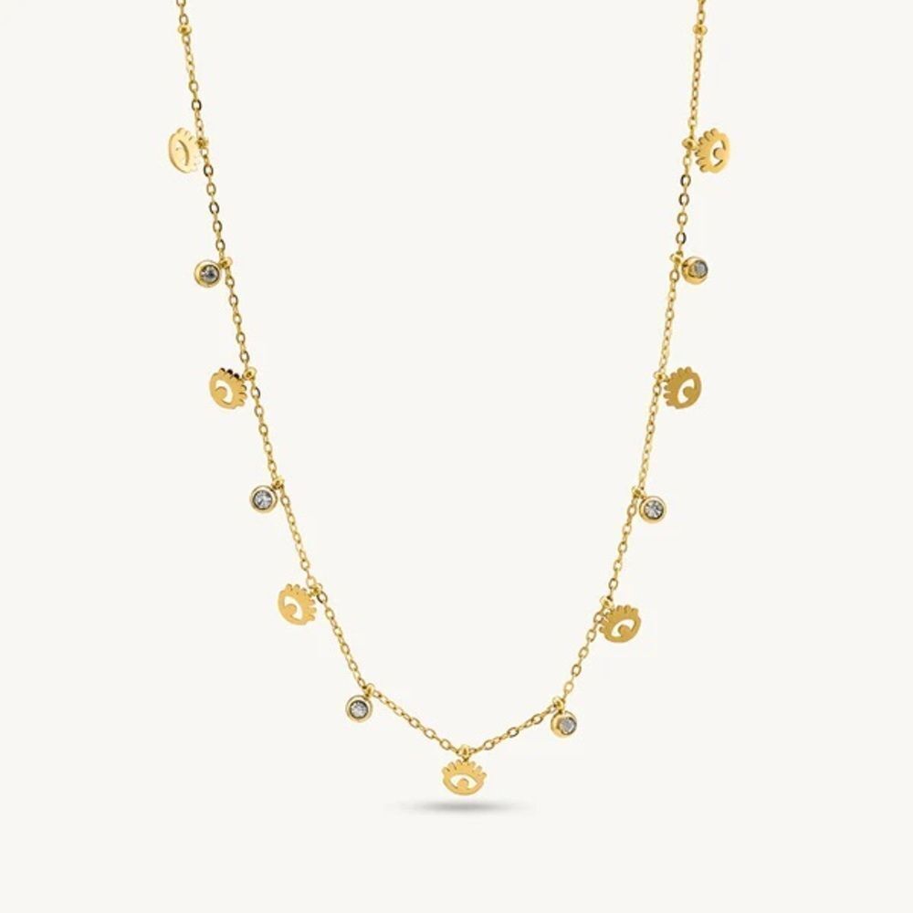 Dainty evil eye Necklace Q23